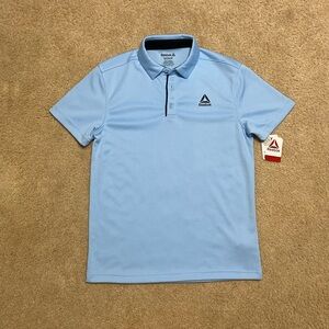 Reebok Mens Performance Ace Polo Shirt Blue Short Sleeve Men's New Sz S,M,3XL